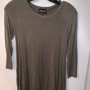 Dark green long sleeve t- shirt dress!